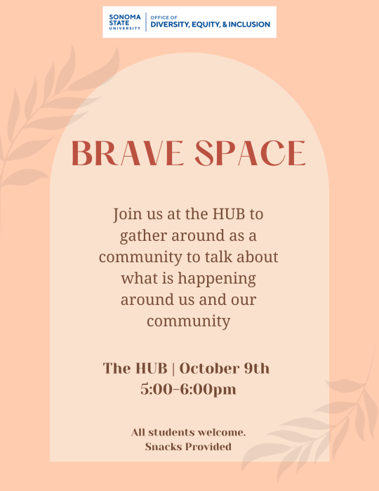 Brave Space in the HUB at 5pm